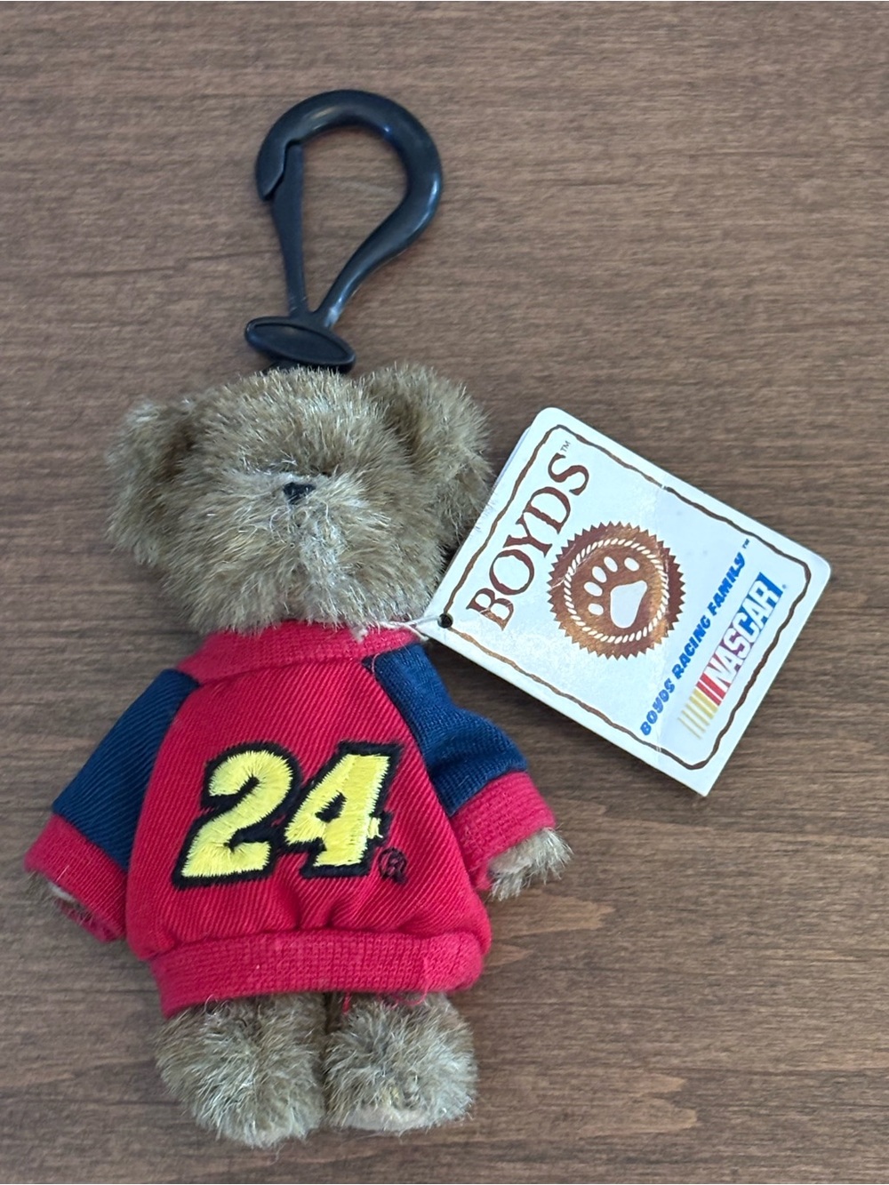 Boyd Bear, NASCAR Jeff Gordon #24 mini plush bear clip on keychain
